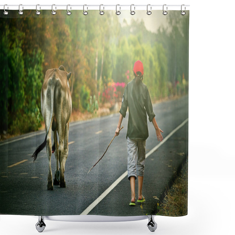 Personality  Way Of Life Countryside In Thailand Shower Curtains