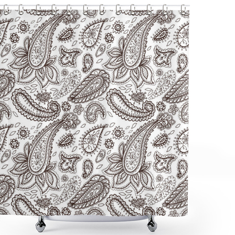 Personality  Mehendi Pattern  Illustration Shower Curtains