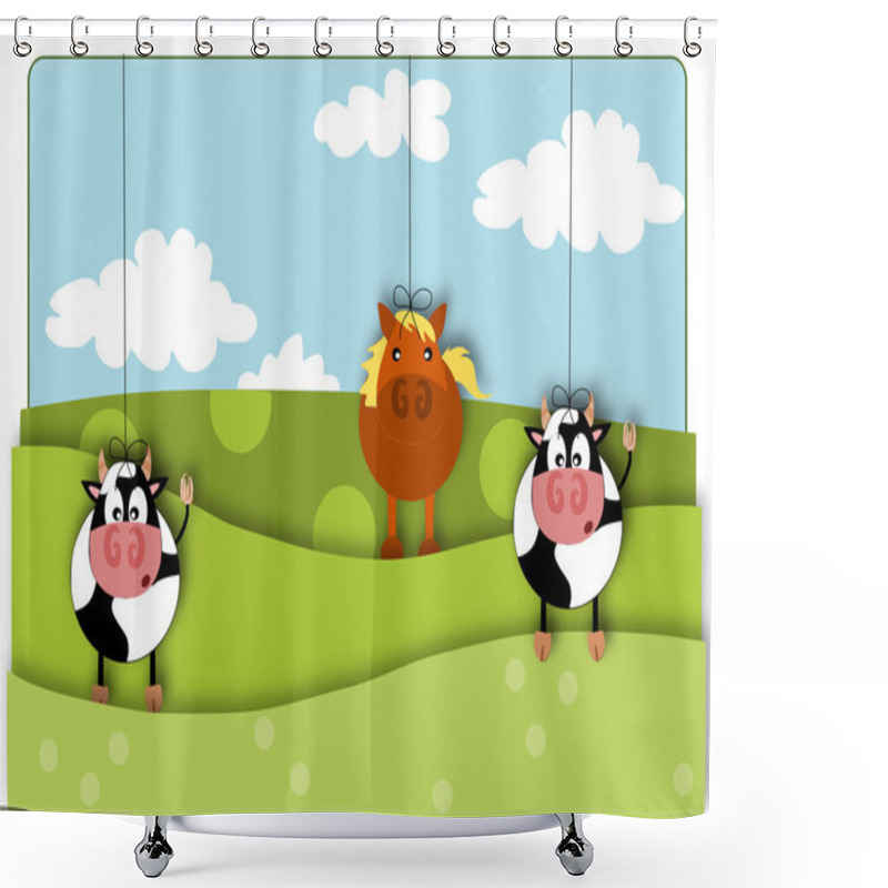 Personality  Animals Marionette Shower Curtains