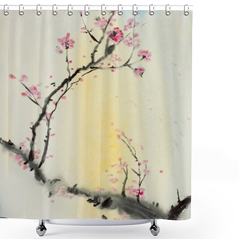 Personality  Cherry Blossoms Shower Curtains