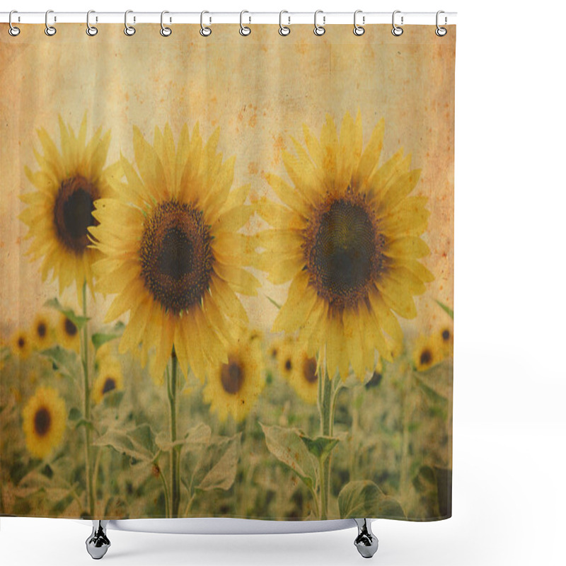 Personality  Yellow Summertime Sun Flowers And Petals Closeup Shower Curtains