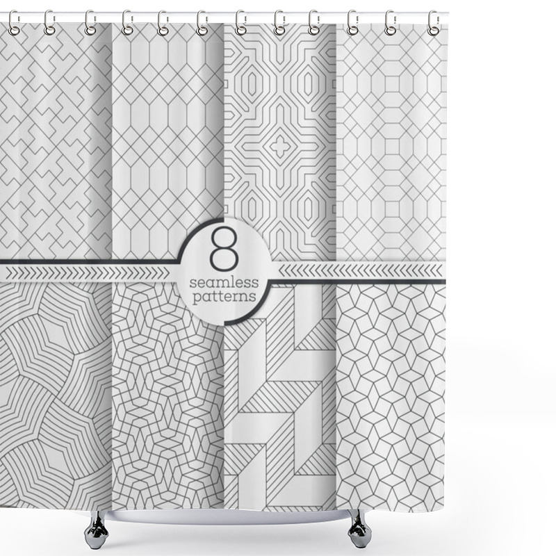 Personality  Vector Set Pattern Shower Curtains