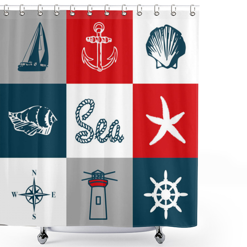 Personality  Nautical Themed Design Shower Curtains