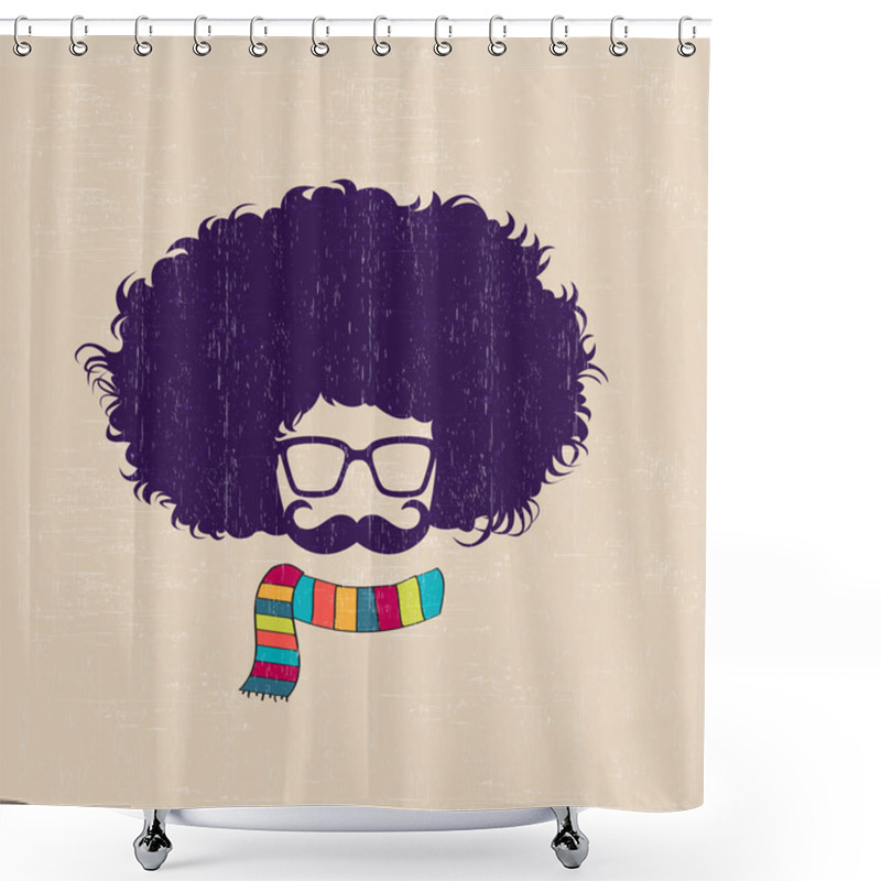 Personality  Fashion Silhouette In  Hipster Style Shower Curtains