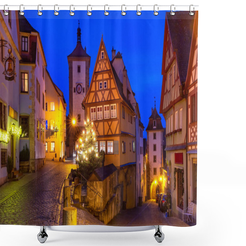 Personality  Christmas Rothenburg Ob Der Tauber, Germany Shower Curtains