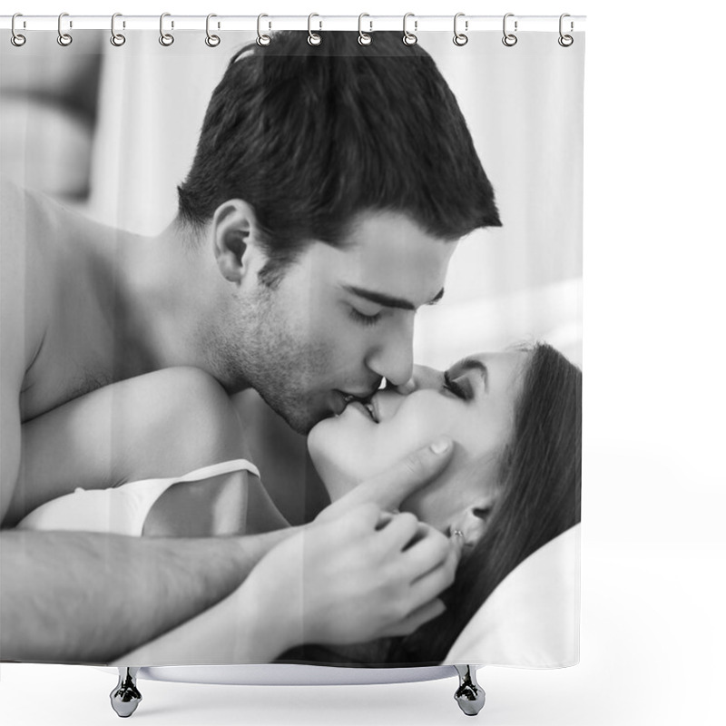 Personality  Young Passionate Couple Shower Curtains