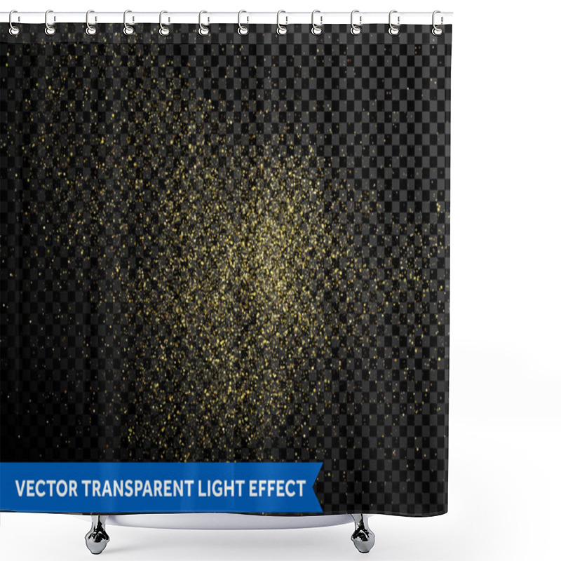 Personality  Vector Particles Golden Dust, Galaxy Shimmering Glitter Texture Shower Curtains