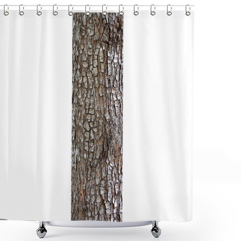 Personality  Cedrus Deodara Or Deodaru Barks Isolated On White Background Shower Curtains