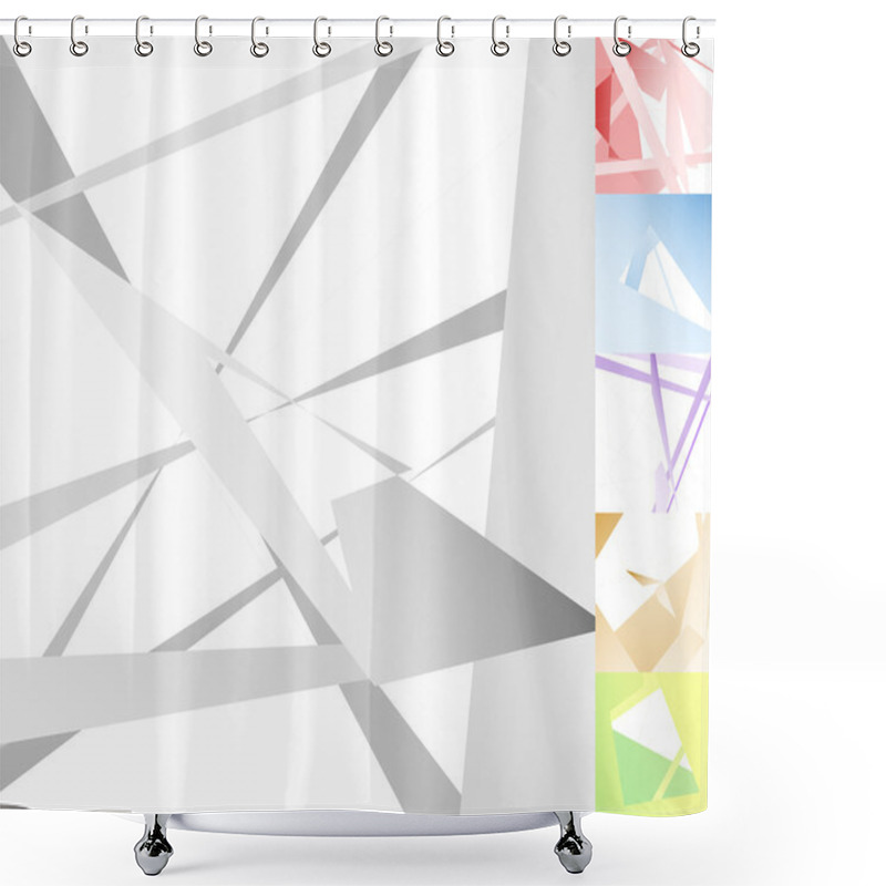 Personality  Edgy, Angular Geometric Art  Shower Curtains