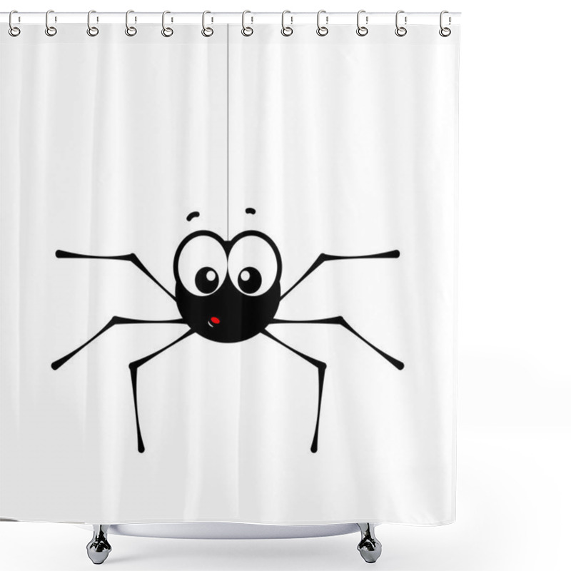 Personality  Surprised Cute Small Spider Shower Curtains