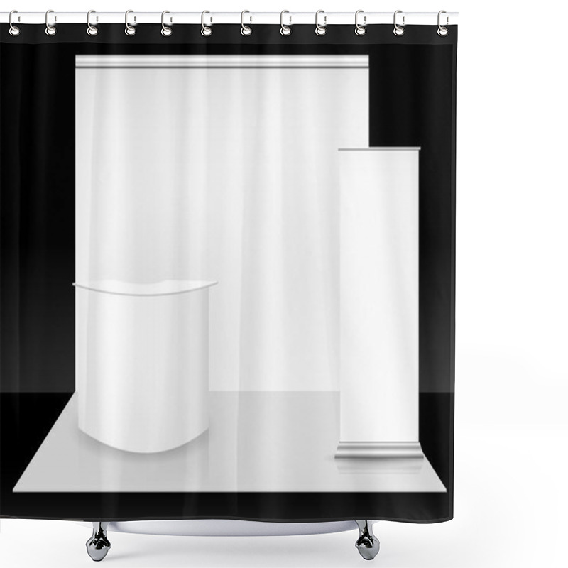 Personality   Trade Show Booth Shower Curtains