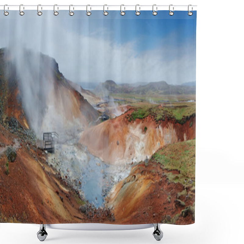 Personality  Seltun, Iceland - Active Volcanic Area In Reykjanes Peninsula Shower Curtains