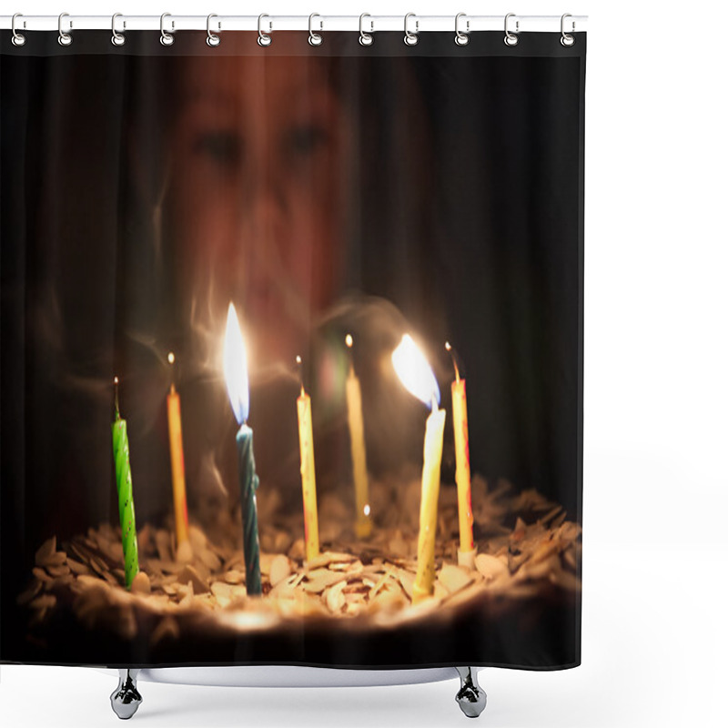 Personality  Birthday Cake Shower Curtains