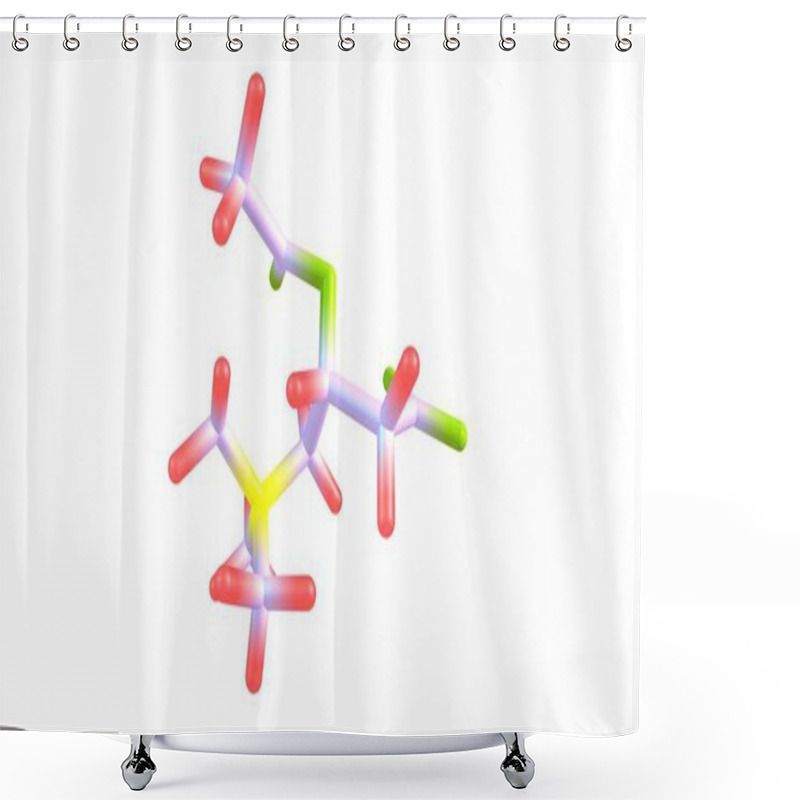 Personality  Acetyl-L-carnitine, ALCAR Or ALC, Is An Acetylated Form Of L-carnitine. It Is Naturally Produced By The Human Body, And It Is Available As A Dietary Supplement. 3d Illustration Shower Curtains