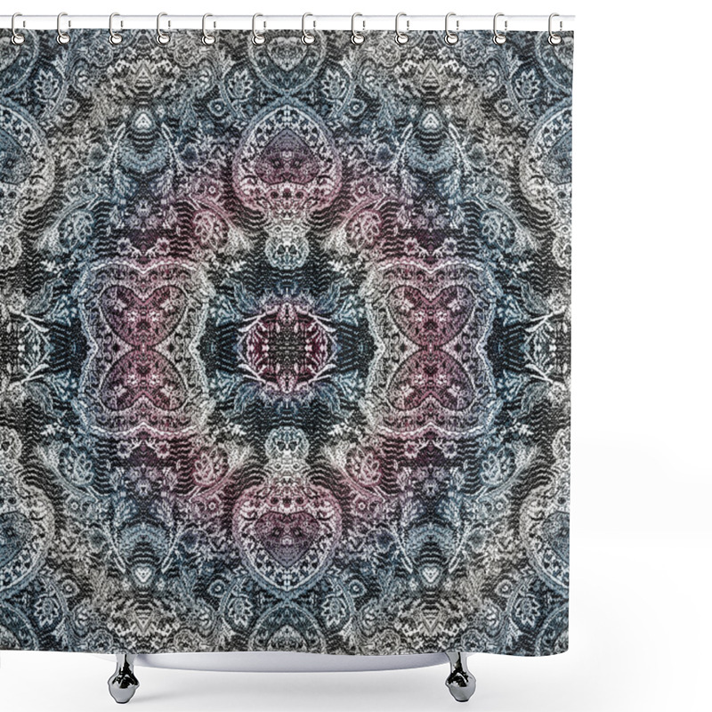 Personality  Floral Pattern On The Fabric, Repeating Fragments Shower Curtains