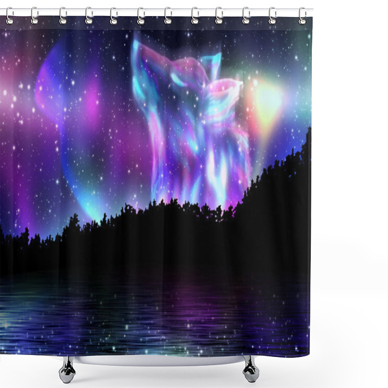 Personality  Howling Wolf Spirit Shower Curtains