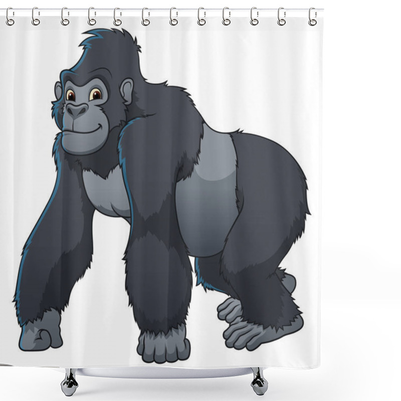 Personality  Gorilla Cartoon Animal Illustration Shower Curtains