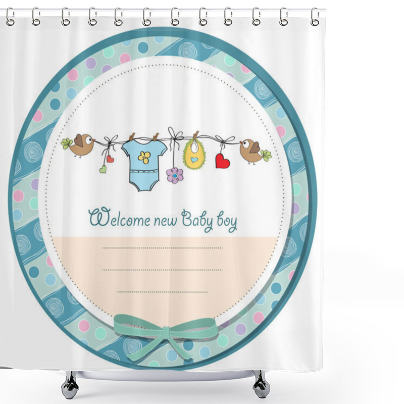 Personality  Baby Boy Shower Card Shower Curtains