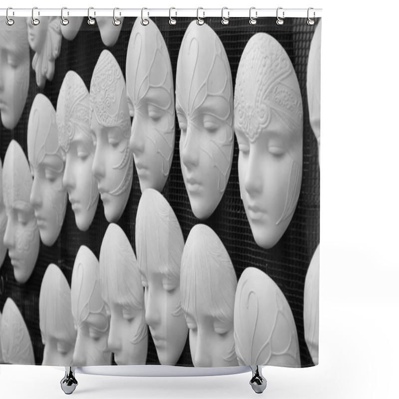 Personality  Faces Shower Curtains