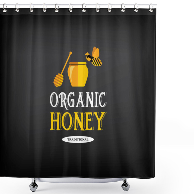 Personality  Honey Badge And Label Shower Curtains