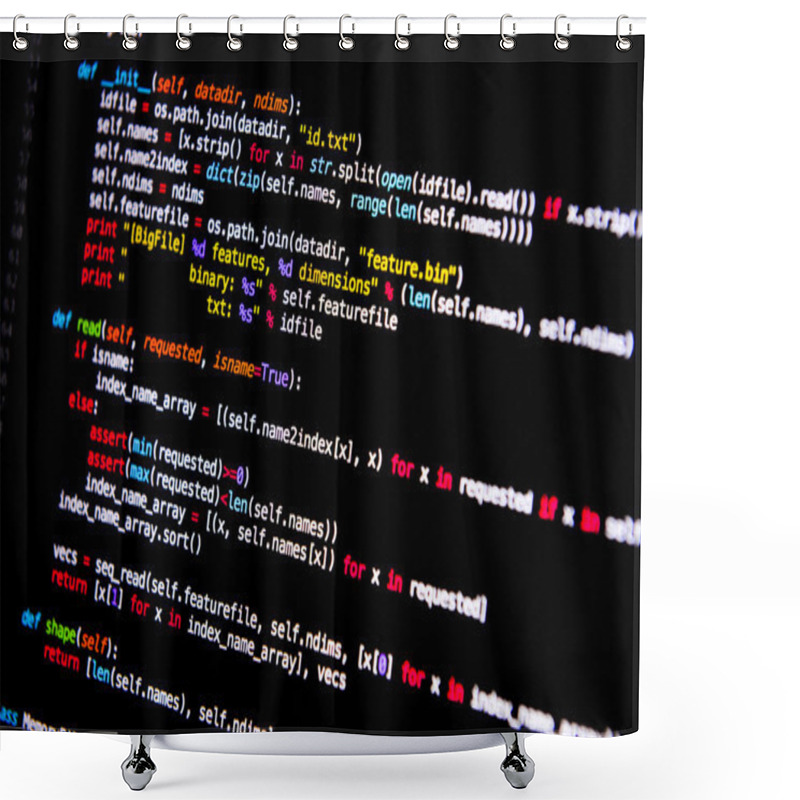 Personality  Computer Language Source Code Shower Curtains