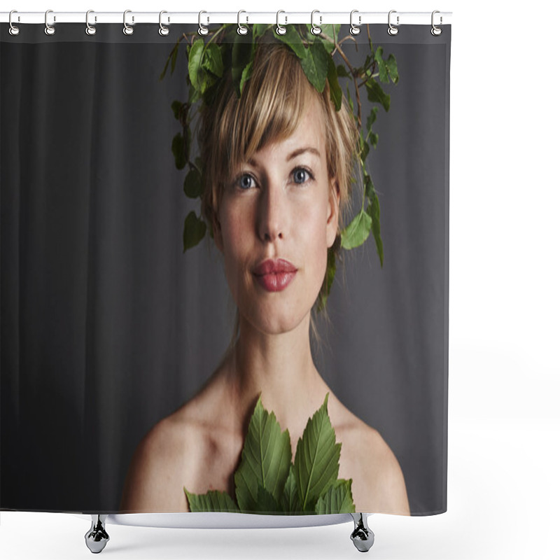 Personality  Beautiful Blond Woman Shower Curtains