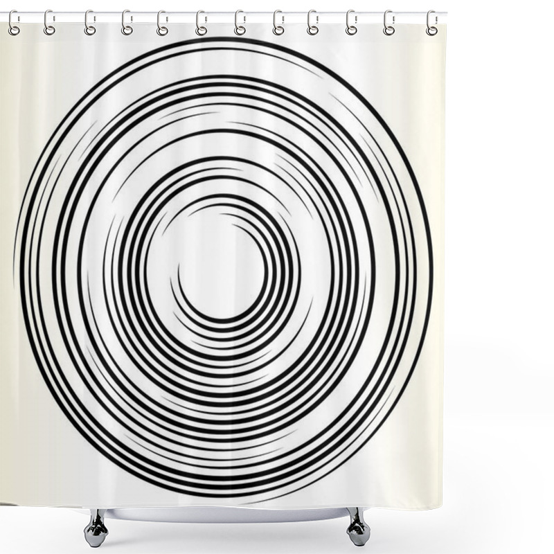 Personality  Geometric Circle Element Shower Curtains