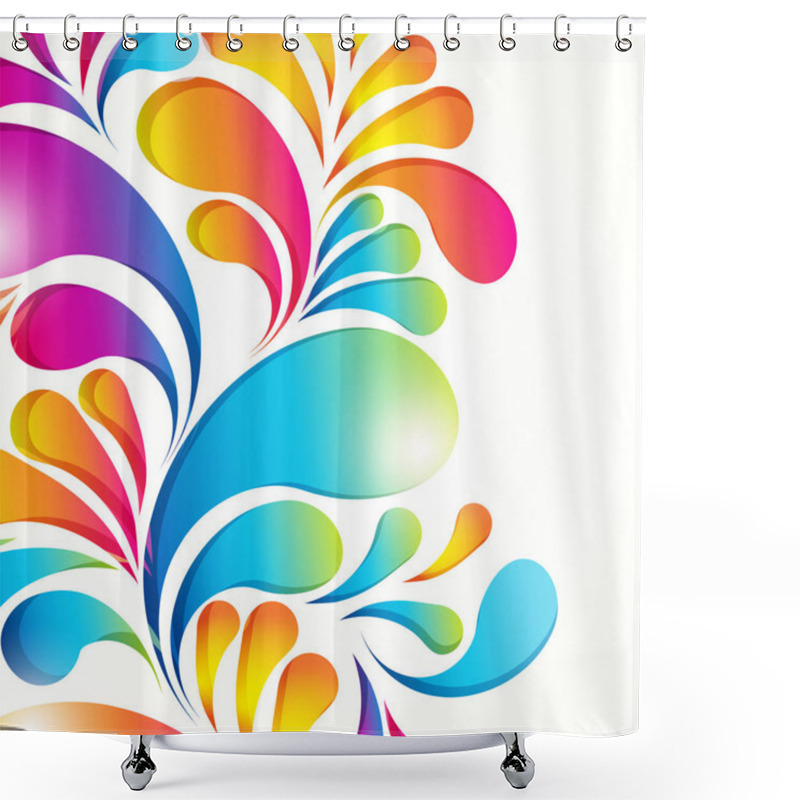 Personality  Abstract Background Composition With Arch Drops. Shower Curtains