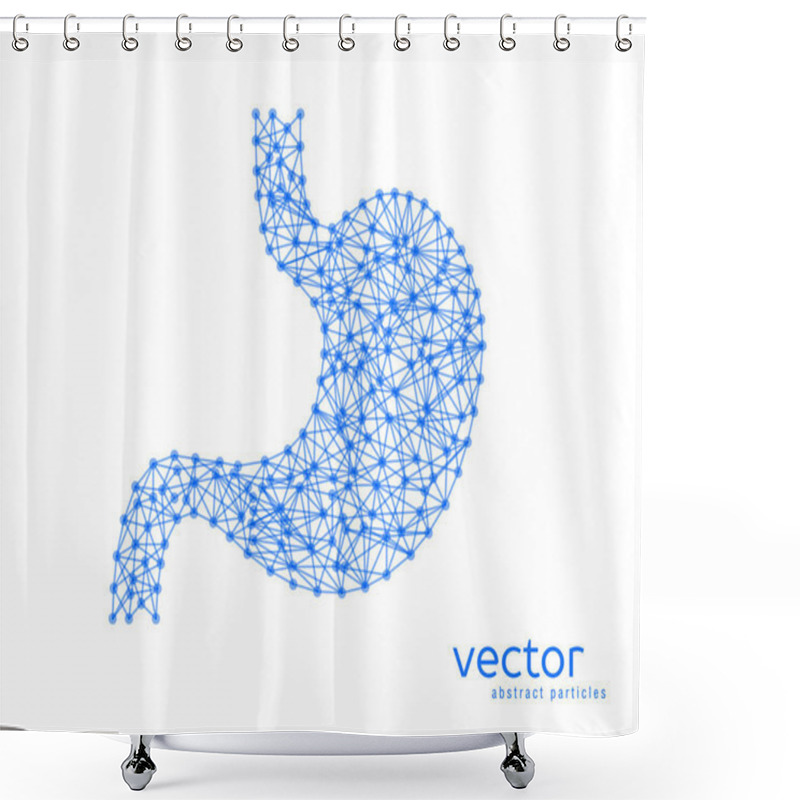 Personality  Abstract Vector Illustration Of Human Stomach. Shower Curtains