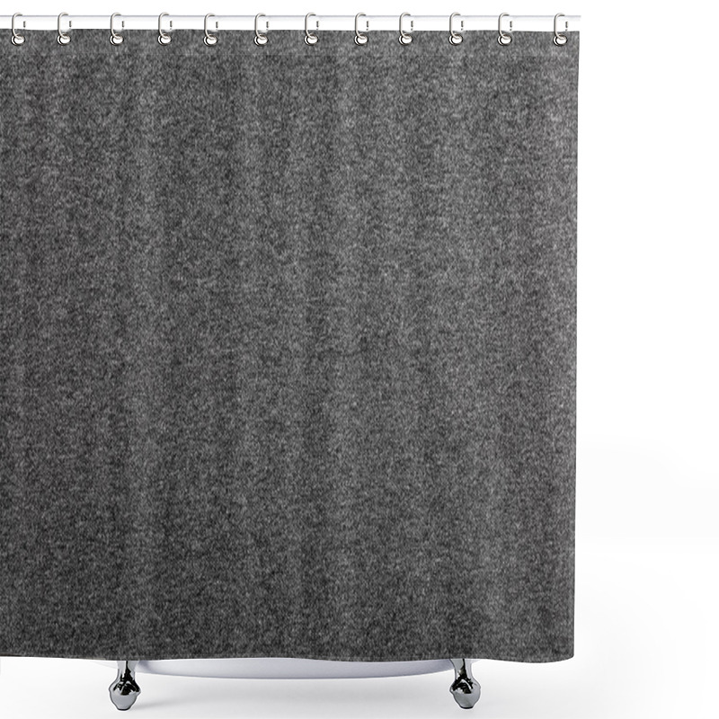 Personality  Heather Dark Grey Knitted Fabric Made Of Melange Mixed Yarn Textured Background Shower Curtains