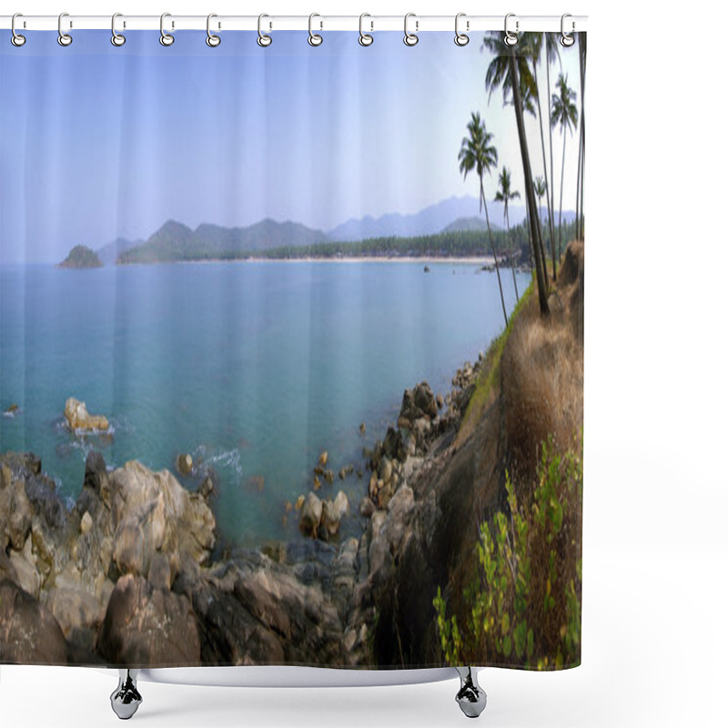 Personality  Palolem Beach Lagoon, Goa. Shower Curtains