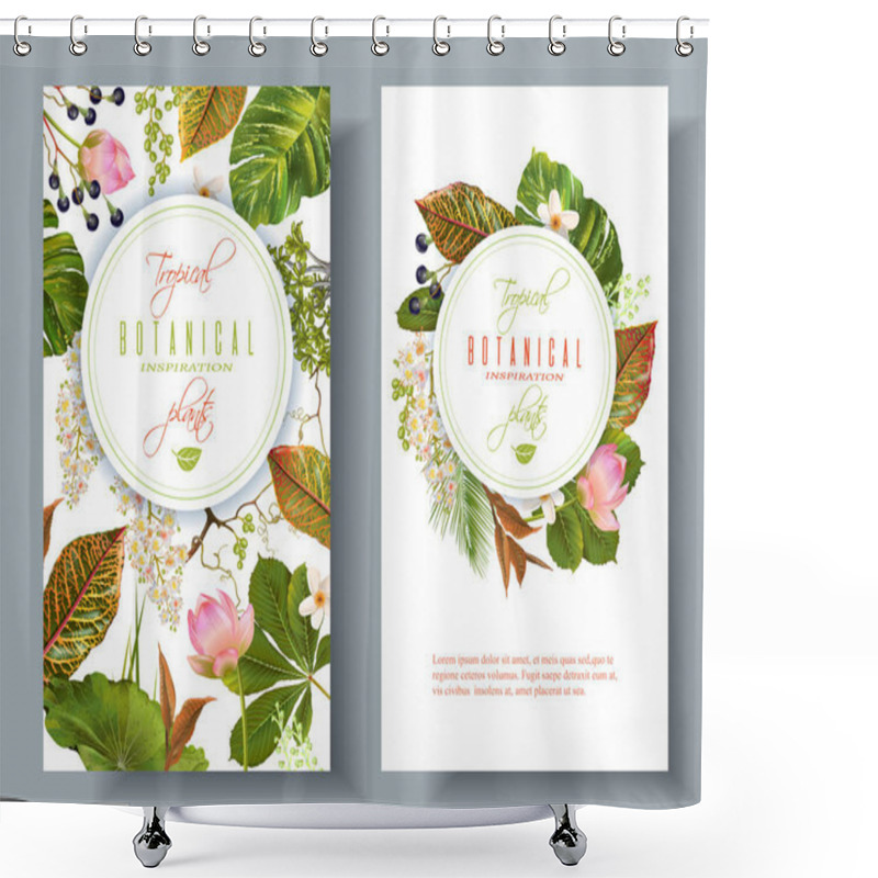 Personality  Tropical Plants Banners Shower Curtains