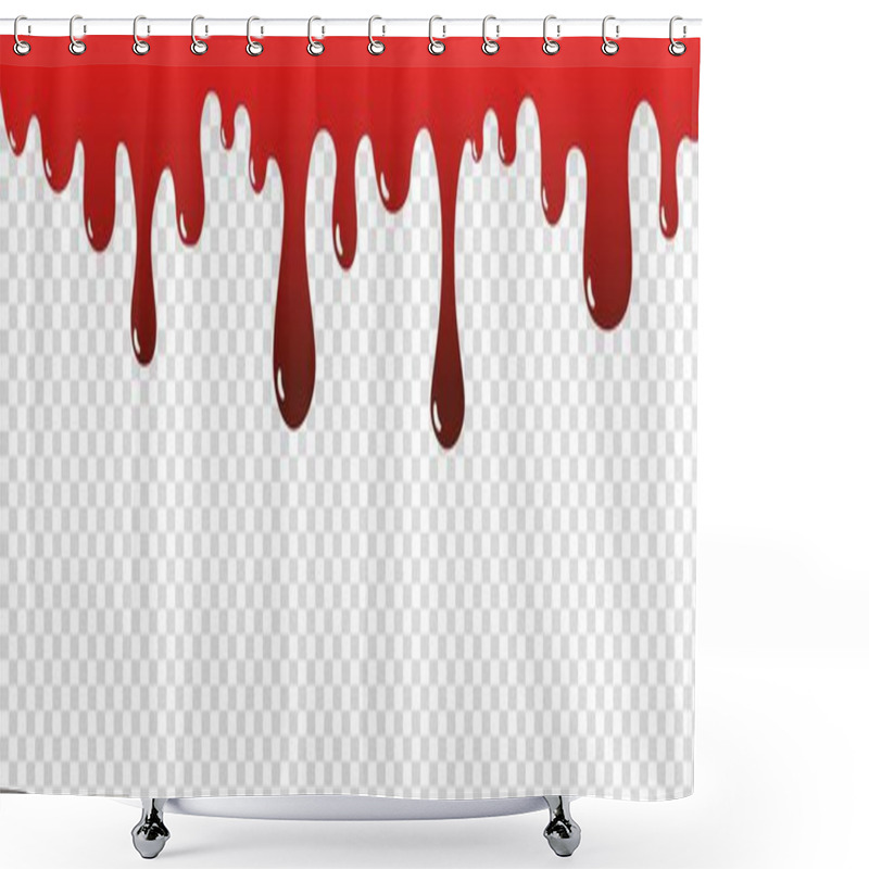 Personality  Drip Blood. Ink Paint Splatter Halloween Concept. Bloody Concept Shower Curtains