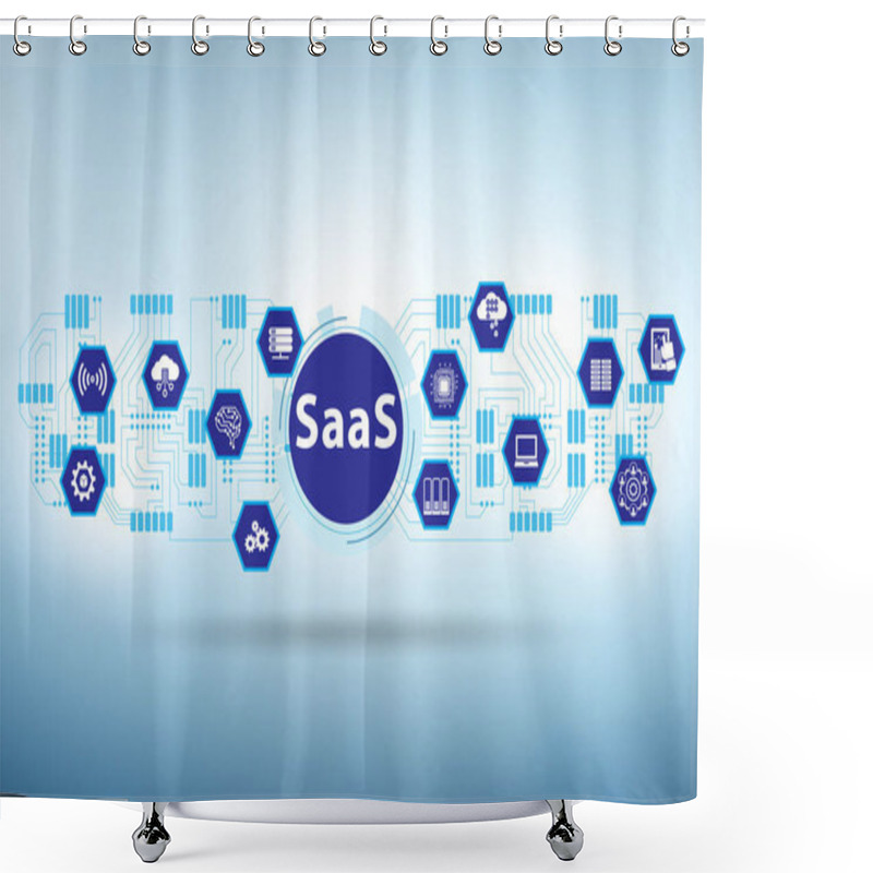 Personality  Software As A Service - SaaS Concept Shower Curtains