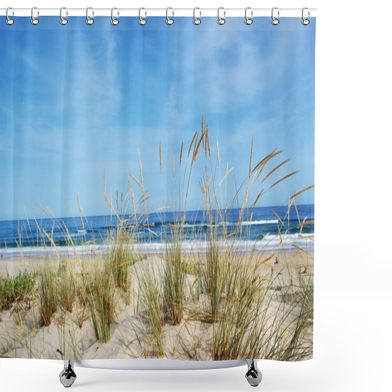 Personality  View Of A Beautiful Landscape Dune Flora In Algarve, Portugal Shower Curtains