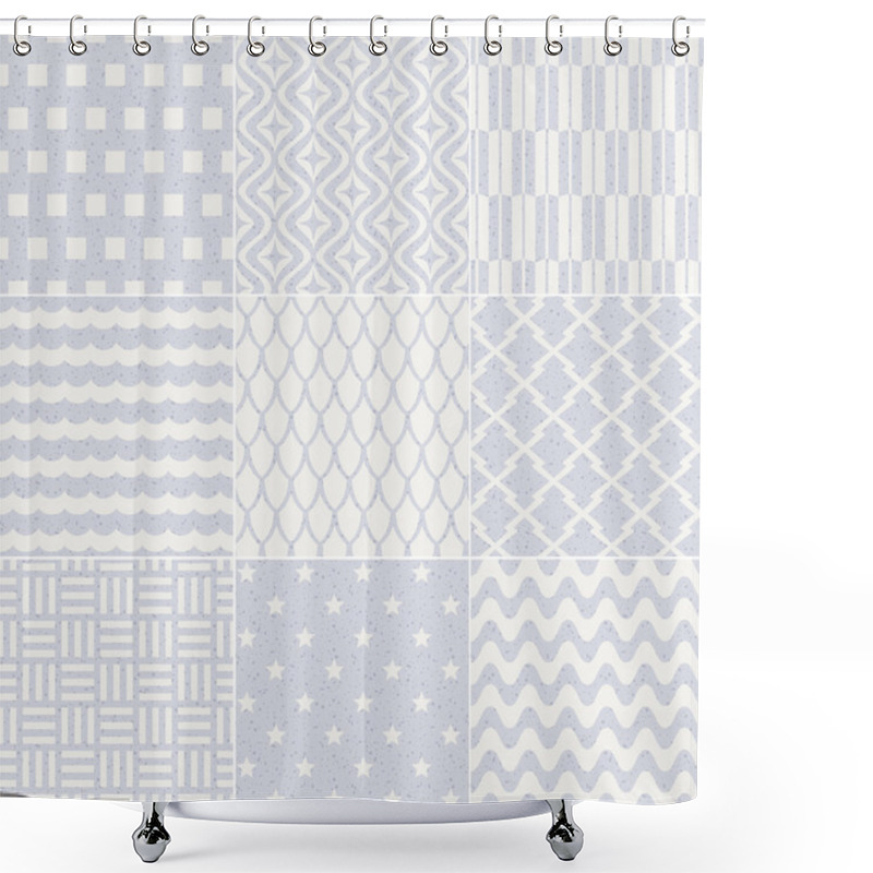 Personality  Seamless Geometric Abstract Pastel Pattern Shower Curtains