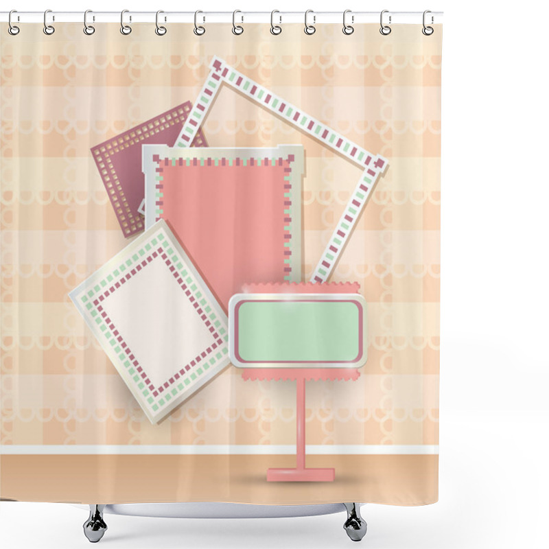 Personality  Elegant Card Vector Illustration Shower Curtains