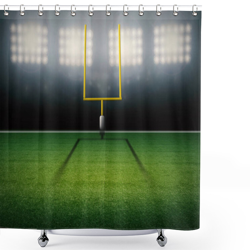 Personality  American Football Field Goal Post Shower Curtains