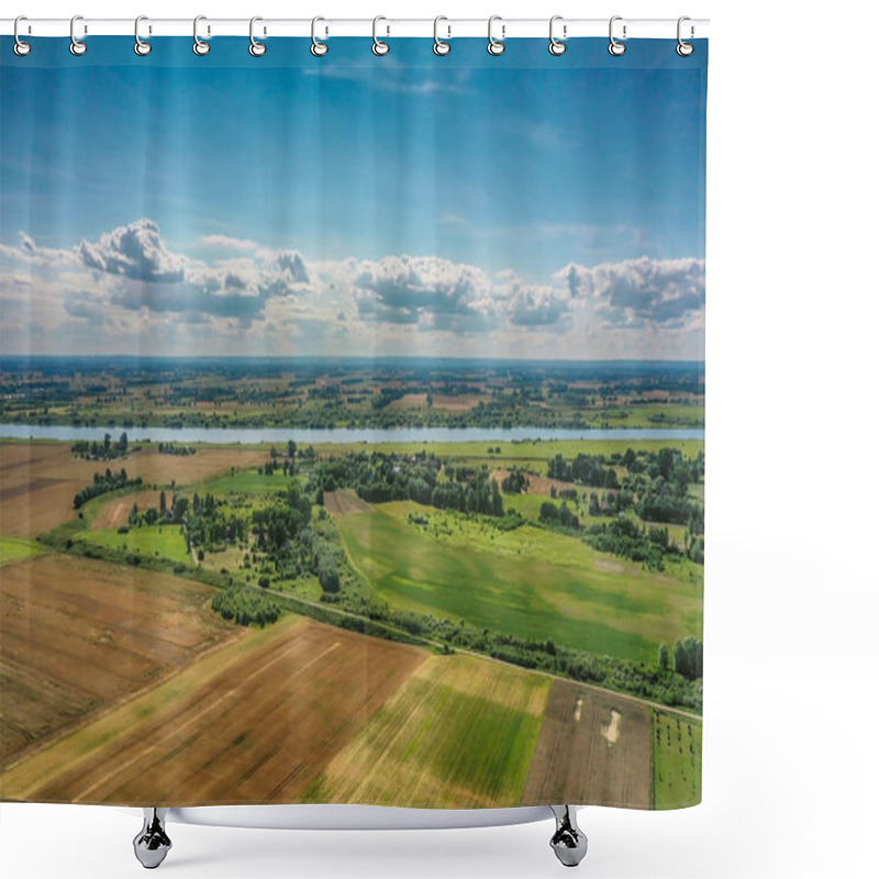 Personality  Aerial View Of The Rural Areas In Summer Shower Curtains