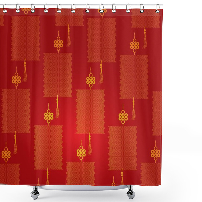 Personality  Oriental Chinese New Year Background Shower Curtains