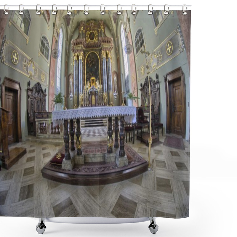 Personality  Christian Church Interior In Austria Shower Curtains