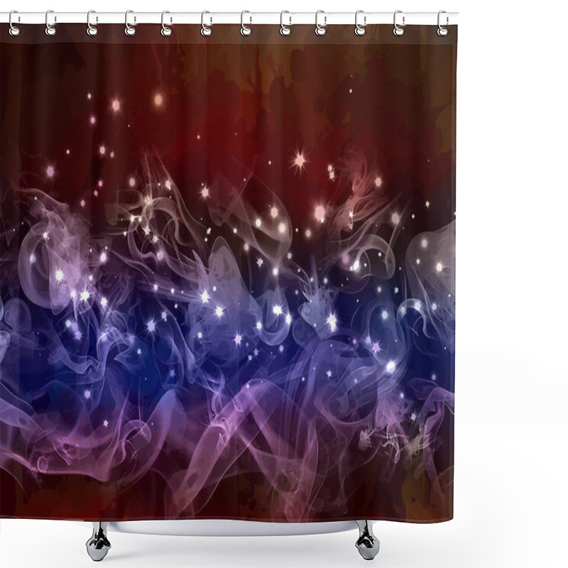 Personality  Violet Smoke And Sparks Line Shower Curtains