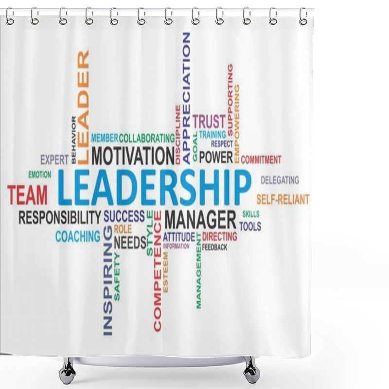 Personality  Word Cloud - Leadership Shower Curtains