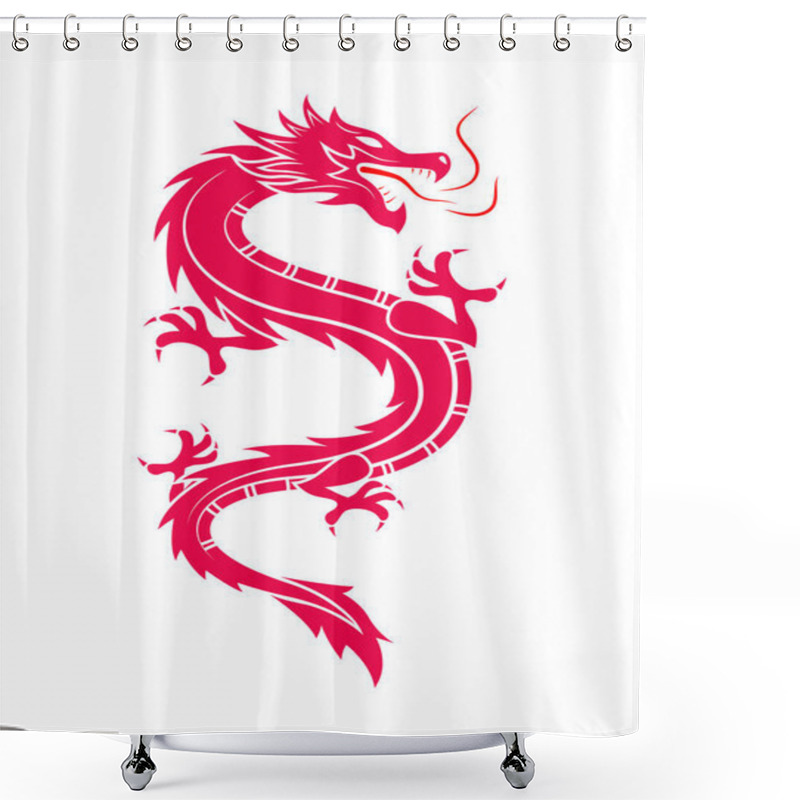 Personality  Chinese Dragon, Symbol Of Goodness, Power, Strength, Mythological Fantastic Creature. Shower Curtains