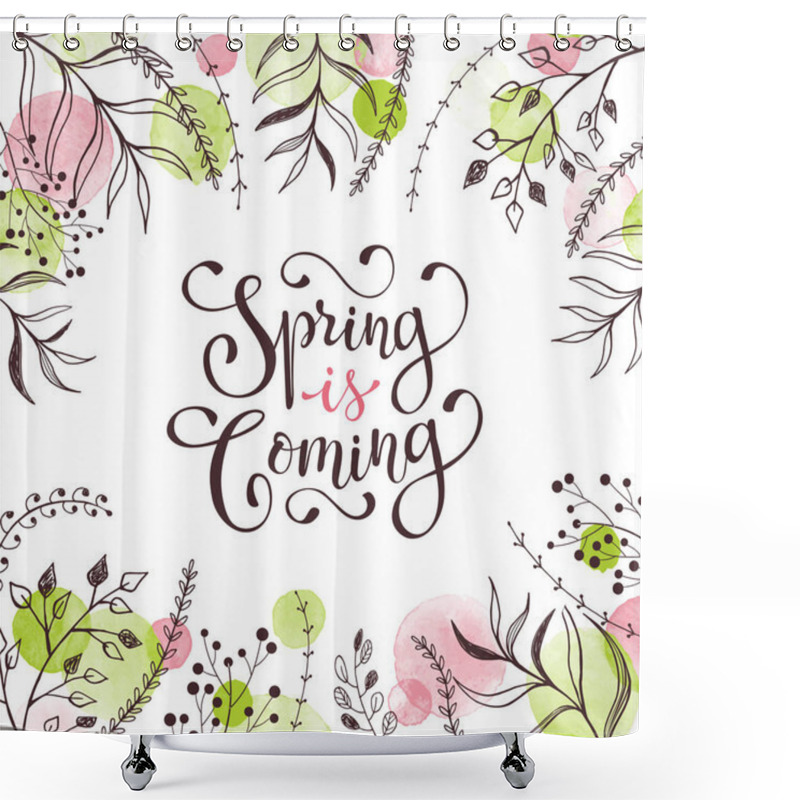 Personality  Spring Time Greeting Card Shower Curtains