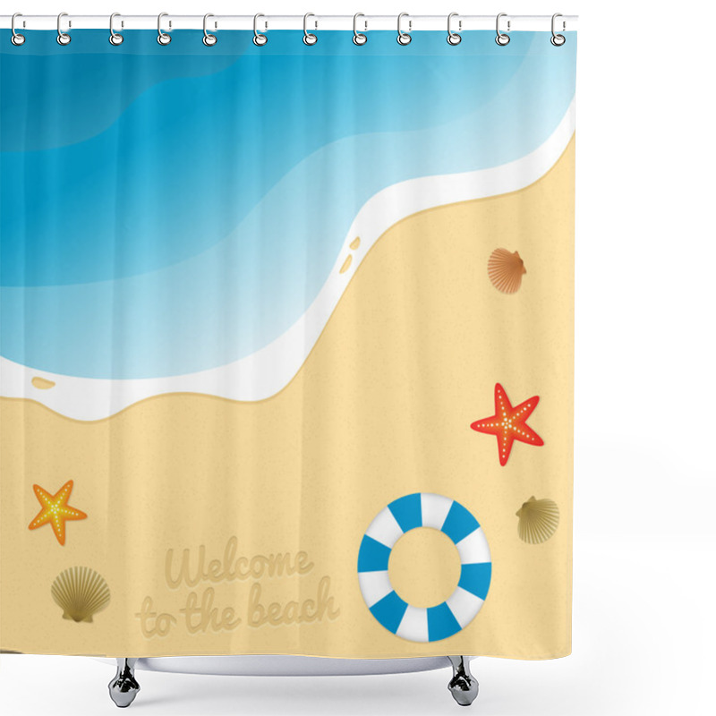 Personality  Beach Graphic Shower Curtains