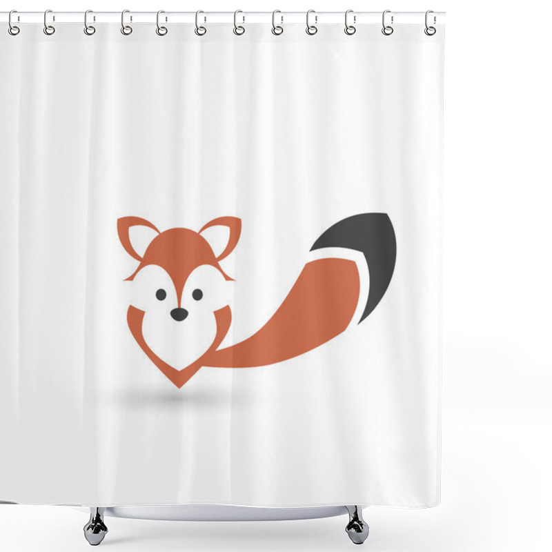 Personality  Stylized Vector Fox Shower Curtains