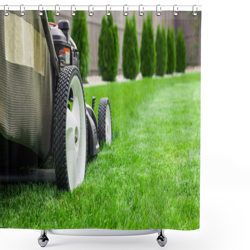 Personality  Lawn Mower Shower Curtains