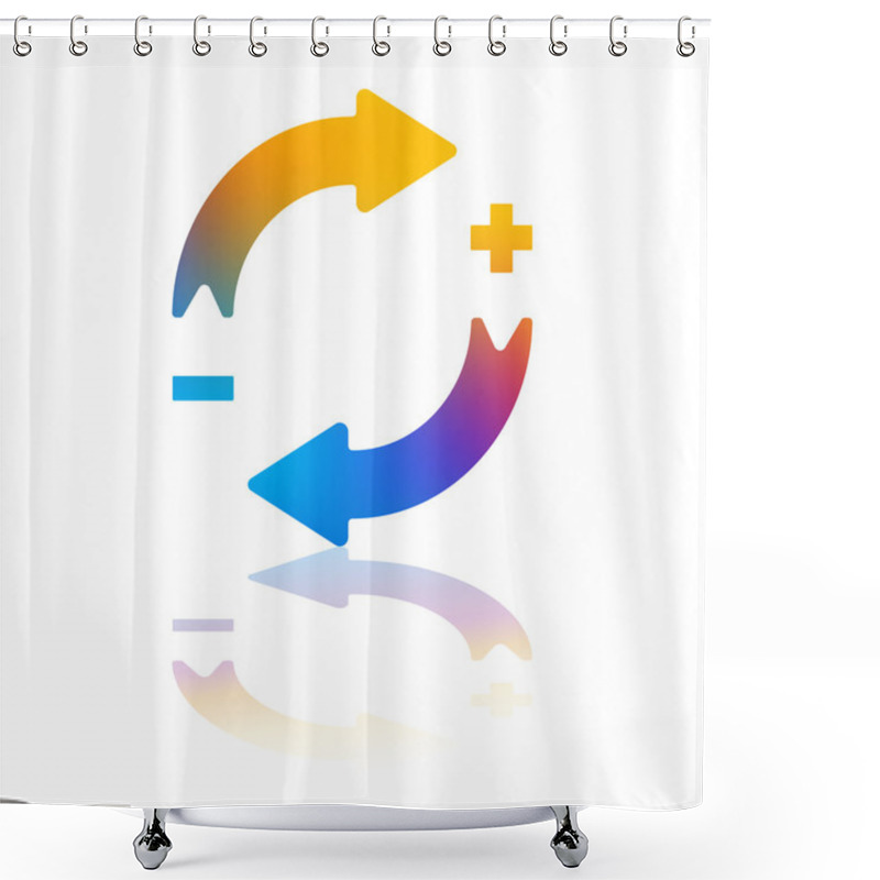 Personality  Two Interaction Arrows Shower Curtains