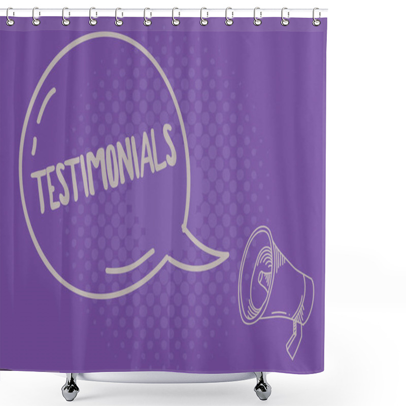 Personality  Text Sign Showing Testimonials. Conceptual Photo Formal Statement Testifying To Someone Qualifications Shower Curtains